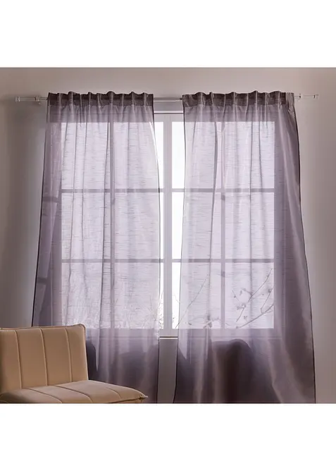 Gardin med lett glans, fås også i ekstra lang (1-pack), bonprix