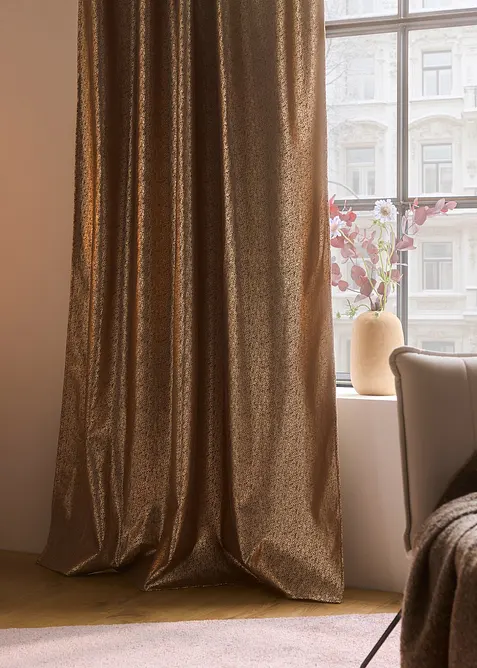 Fløyelsgardin med glans, fås også i ekstra lang (1-pack), bonprix