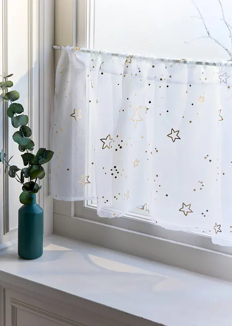 Gardinkappe med skinnende stjerner, bonprix