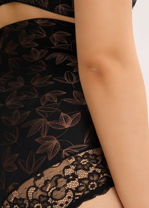 Shape-truse med høy midje i skimrende materiale, sterkt formende, bonprix