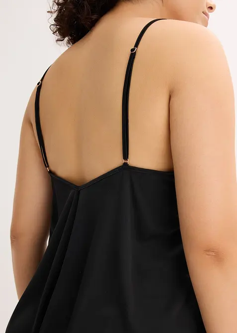 Neglisjé i sateng med glittergarn, bonprix