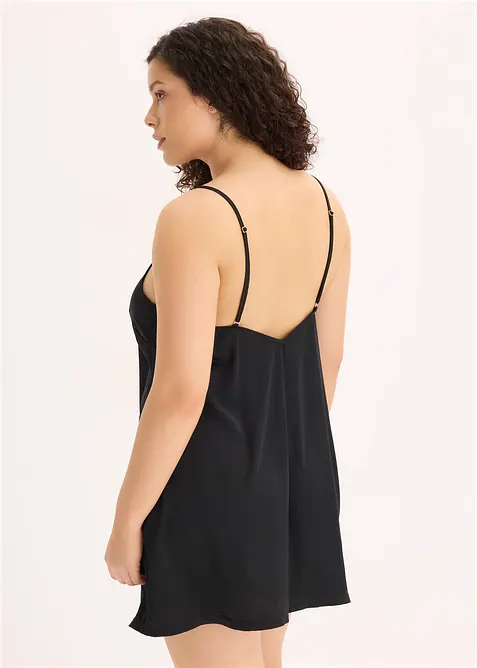 Neglisjé i sateng med glittergarn, bonprix