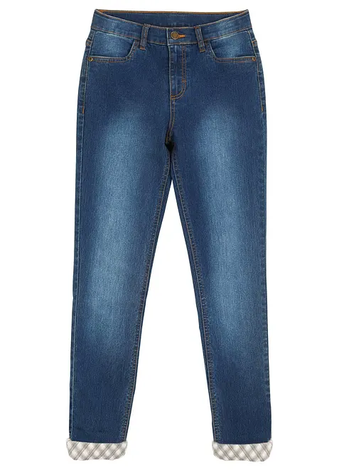 Thermojeans med flanellfôr, til jente, bonprix