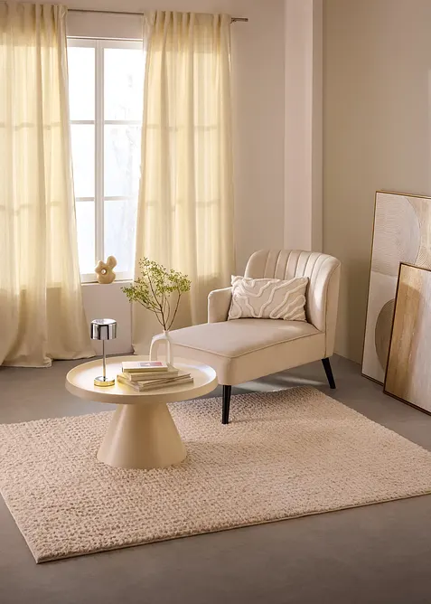 Ugjennomsiktig gardin i myk chenille (1-pack), bonprix