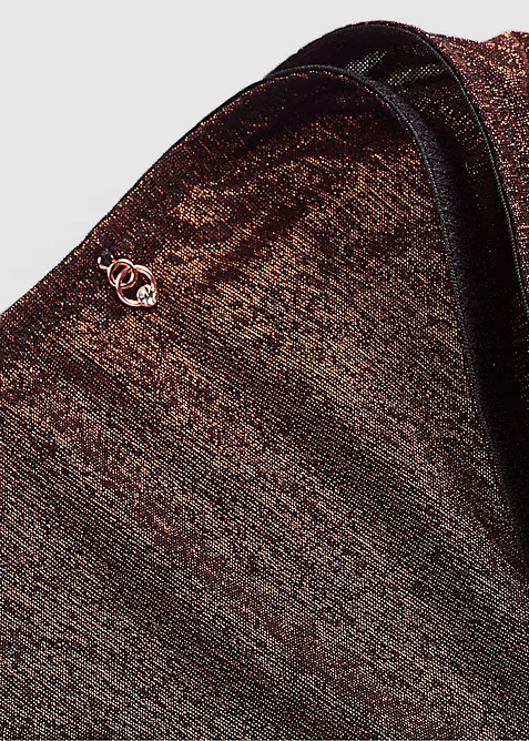 Brazilian-truse med høy midje i glittermateriale, bonprix