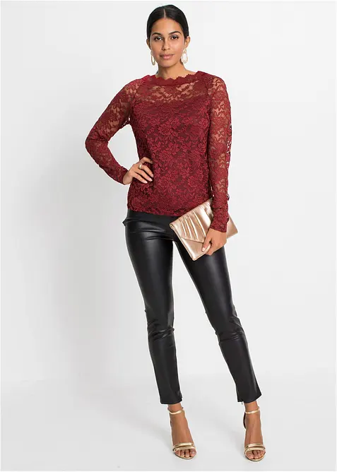 Blondetopp med lange ermer, bonprix