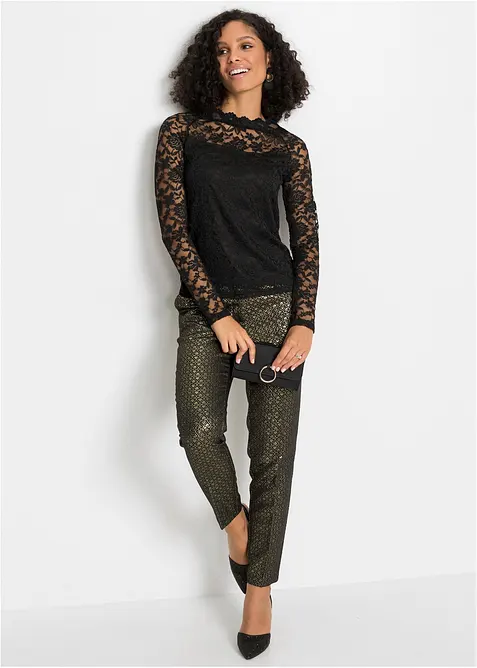 Blondetopp med lange ermer, bonprix