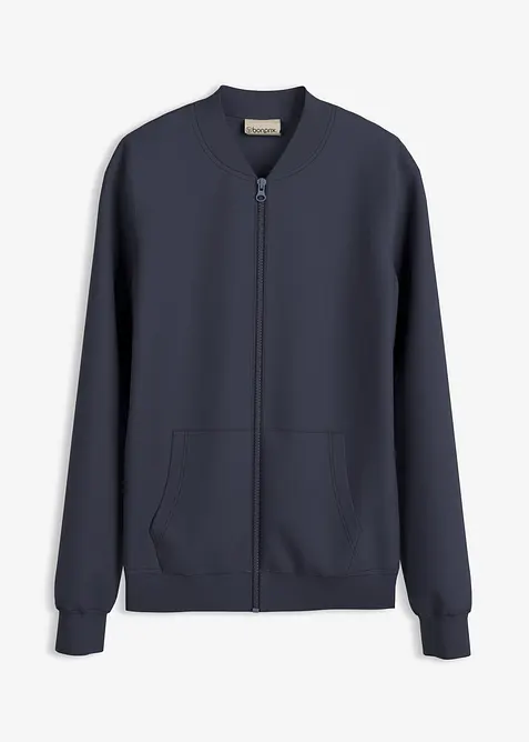 Sweatshirt i scuba-materiale med glidelås, bonprix
