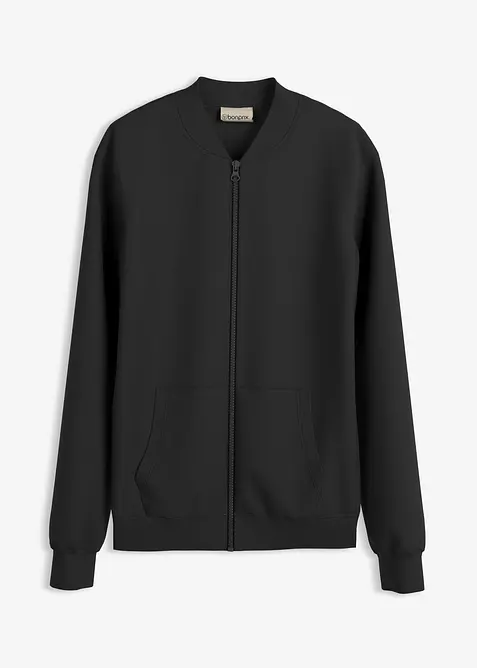 Sweatshirt i scuba-materiale med glidelås, bonprix