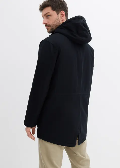 Vinterparkas med piléfôr i hetten, bonprix