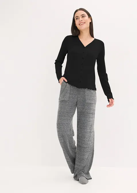 Loungewear-bukse i myk chenille, bonprix