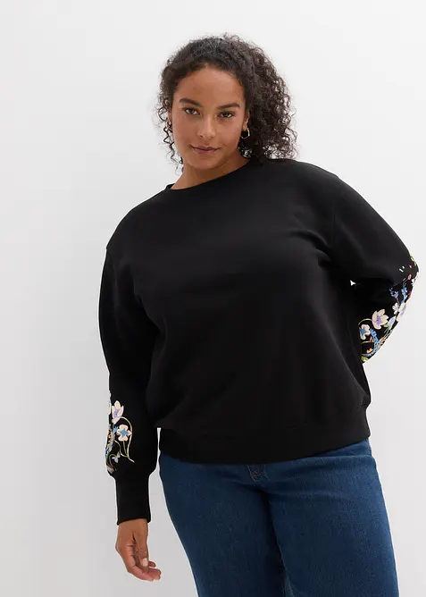 Sweatshirt i bomullsmiks, bonprix