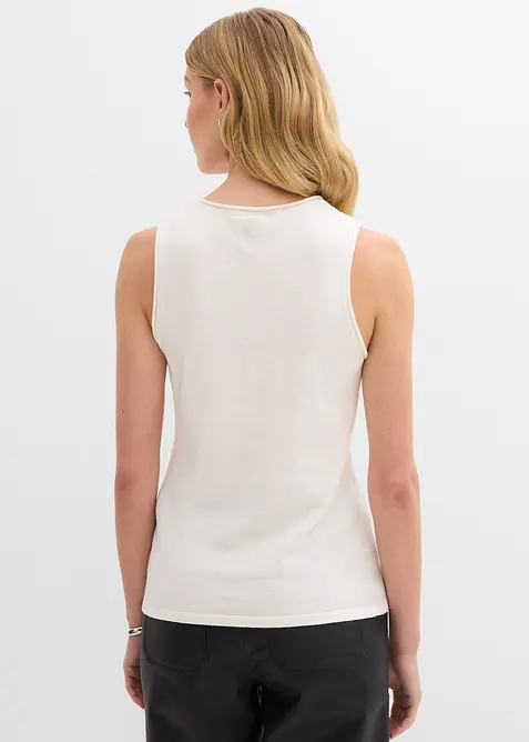 Strikket topp i 100% bomull, bonprix