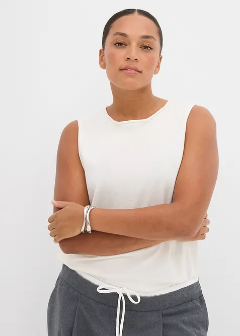 Strikket topp i 100% bomull, bonprix