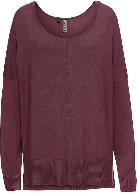 Oversized, strikket genser i viskosemiks, bonprix