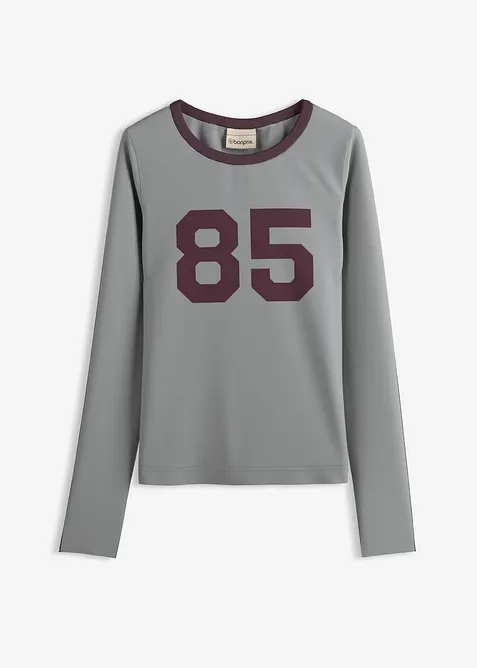 Langermet topp i lett jersey, bonprix
