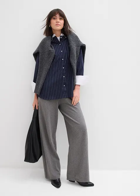 Strikket bukse i bomull og myk kasjmir, bonprix