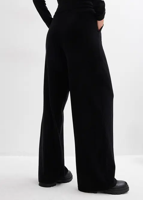 Strikket bukse i bomull og myk kasjmir, bonprix