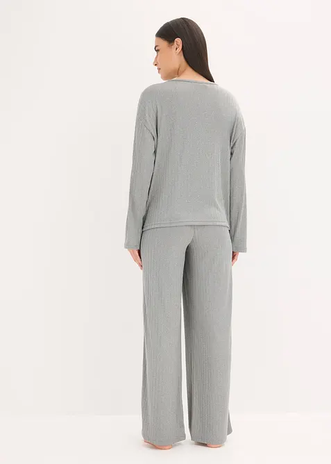 Pyjamas av myk pointelle-jersey, bonprix
