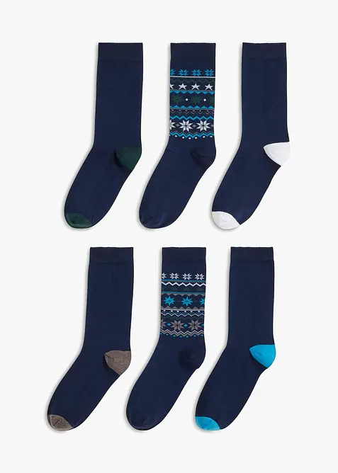 Sokker med økologisk bomull (6-pack), bonprix