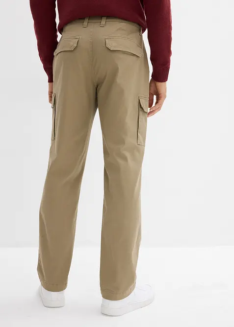 Regular Fit-cargobukse med stretch og varmt fôr, Straight, bonprix