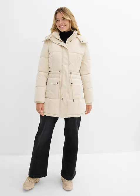 Vinterjakke med justerbart bånd i midjen, bonprix