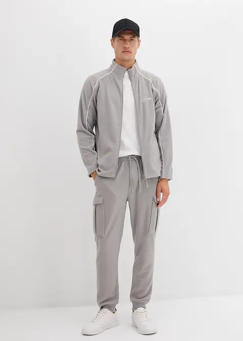 Varm cargobukse i fleecemateriale, Regular Fit, bonprix