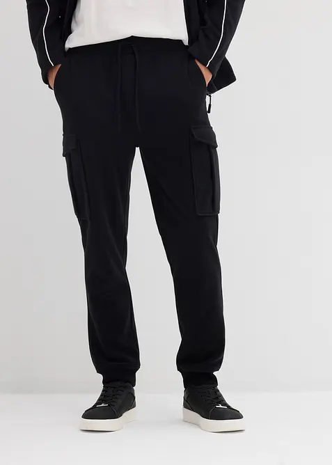 Varm cargobukse i fleecemateriale, regular fit, bonprix