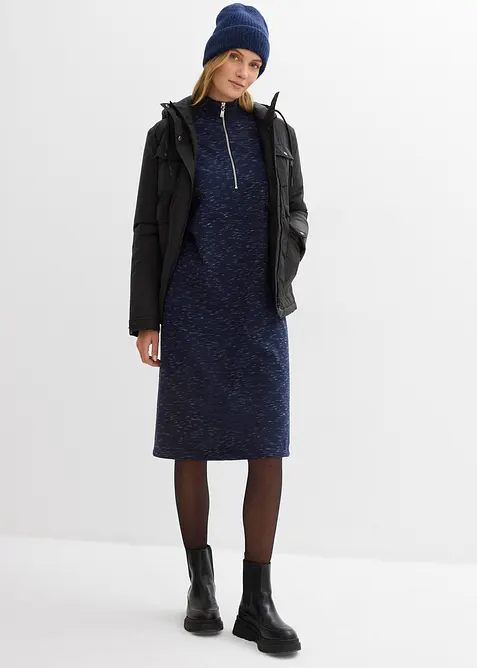 Sweatkjole med troyer-krage, bonprix