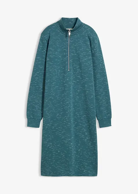 Sweatkjole med troyer-krage, bonprix