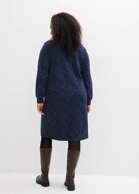 Sweatkjole med troyer-krage, bonprix