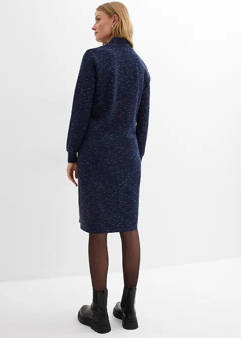 Sweatkjole med troyer-krage, bonprix