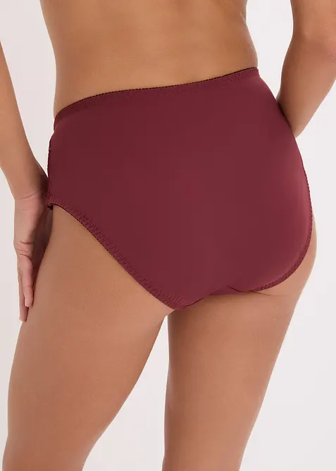 Truse med høy midje og nydelige blonder (2-pack), bonprix