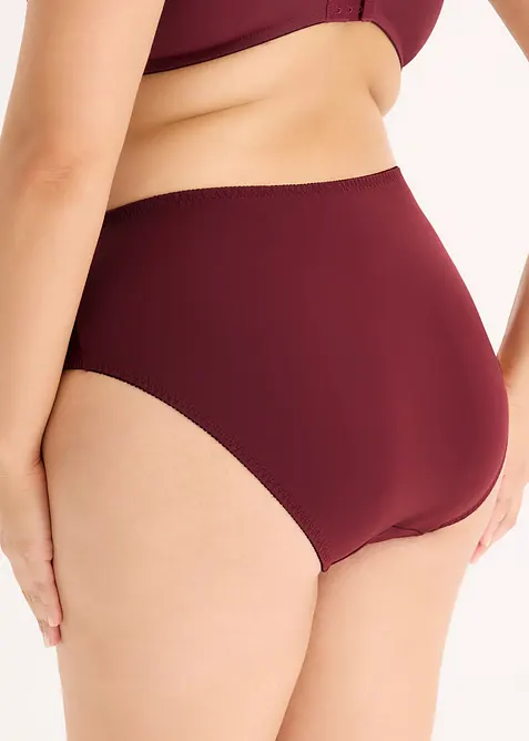 Truse med høy midje og nydelige blonder (2-pack), bonprix