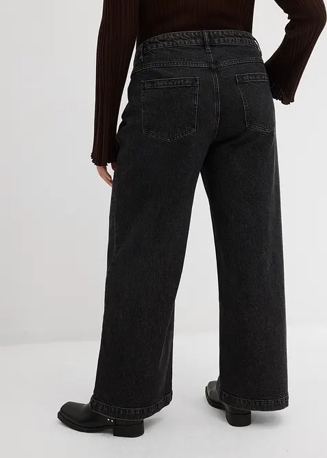 Wide Leg-jeans, Mid Waist, Full Length, bonprix