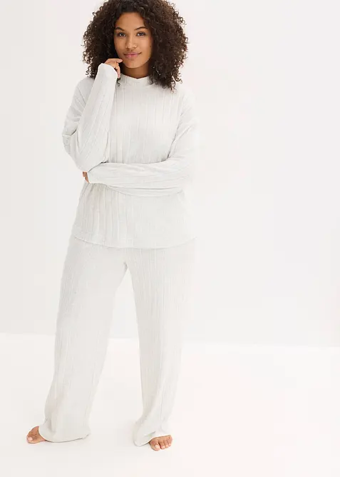 Loungewear-kosedress i mykt ribbemateriale, oversized, bonprix