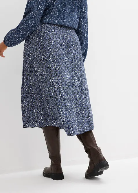 Midiskjørt i lett viskose, bonprix