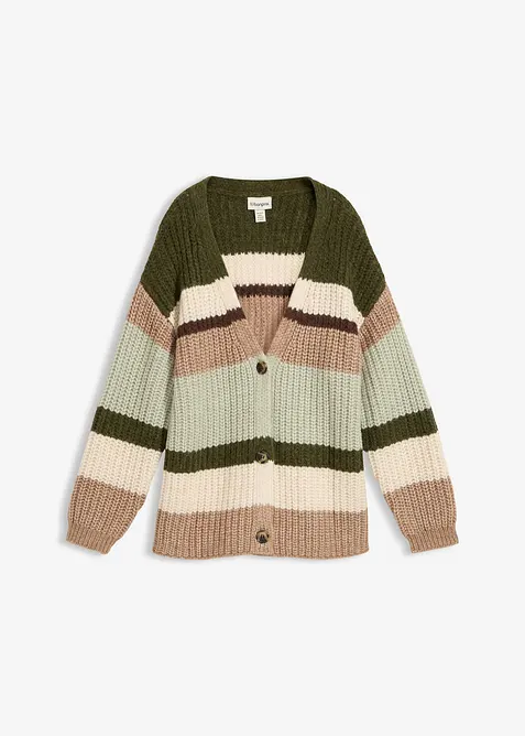 Grovstrikket cardigan med fargegradering, bonprix