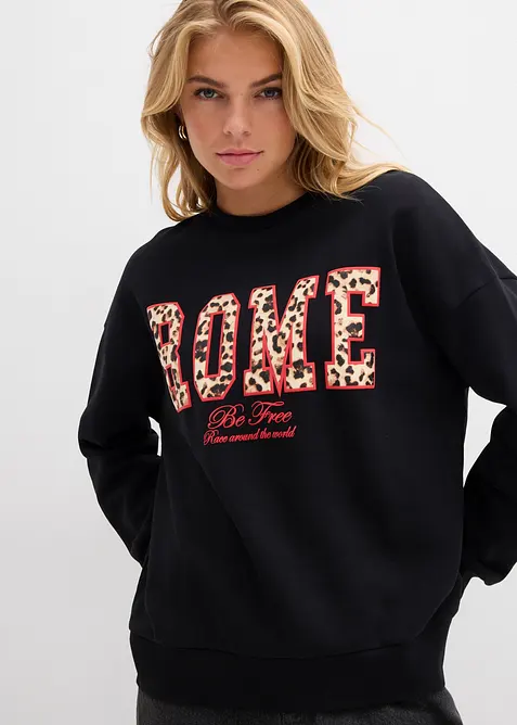 Oversized sweatshirt i 100% økologisk bomull, bonprix