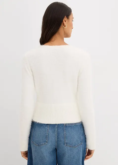 Finstrikket cardigan i fj&aelig;rgarn, bonprix