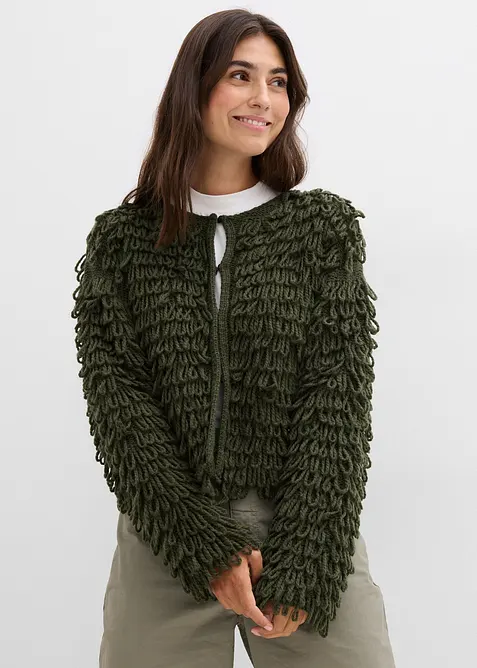Grovstrikket cardigan, bonprix