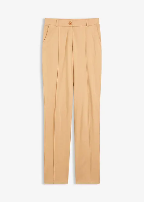 Bukse i bomullsjersey med biser, bonprix