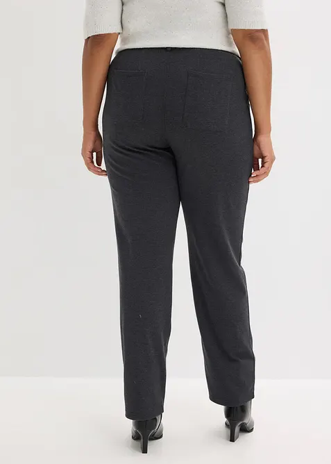 Bukse i bomullsjersey med biser, bonprix