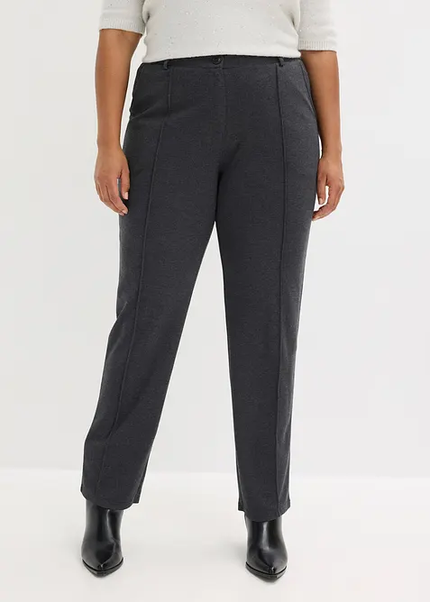 Bukse i bomullsjersey med biser, bonprix