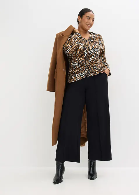 Jerseybluse med viskose, bonprix