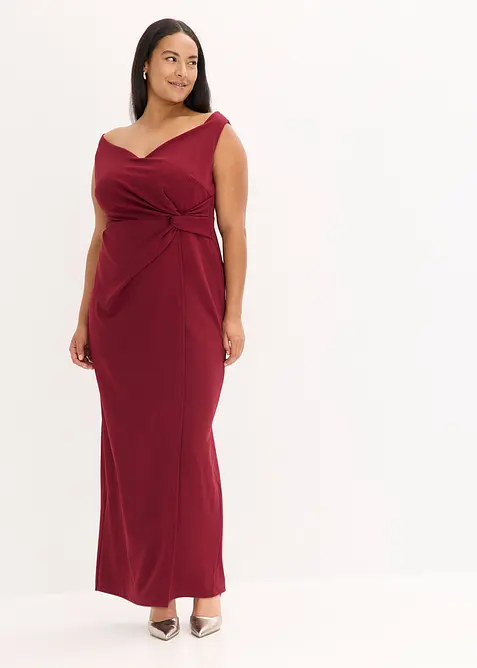 Carmenkjole av strukturert krepp, bonprix