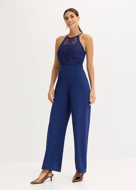 Jumpsuit med blonde, bonprix