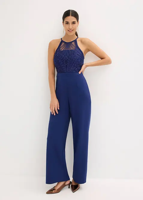 Jumpsuit med blonde, bonprix
