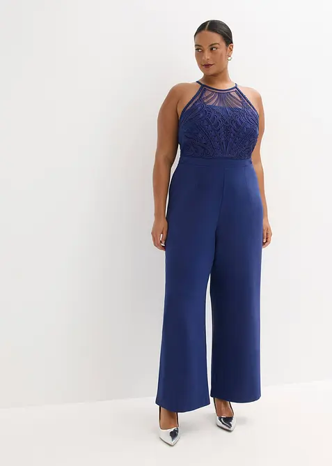 Jumpsuit med blonde, bonprix