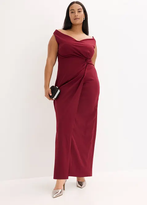 Carmenkjole av strukturert krepp, bonprix